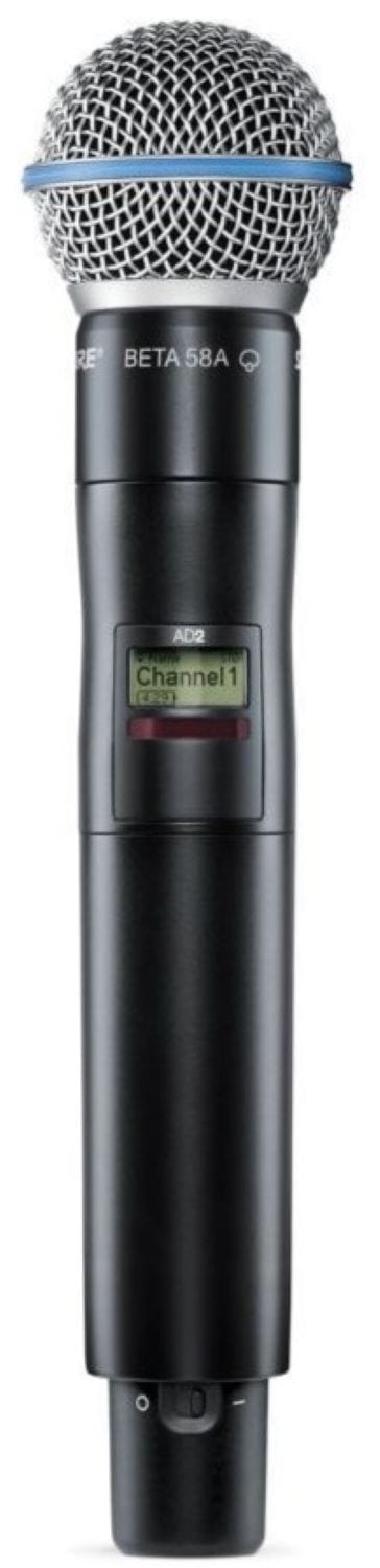 舒尔axent AD2/B58A手持无线麦克风发射器- X55波段