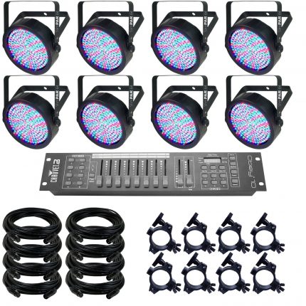 Chauvet SlimPAR 64 LED洗涤x 8完整照明系统